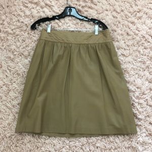 Etcetera tan leather skirt